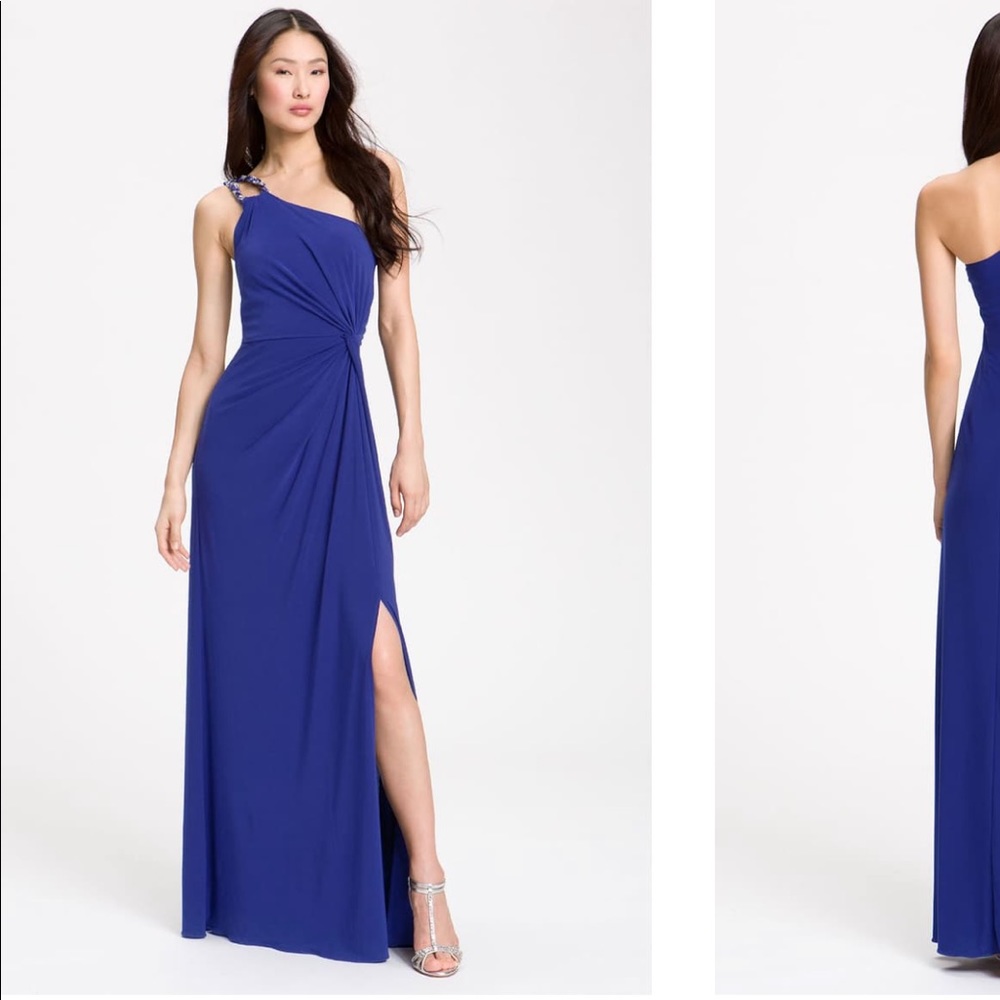 JS Boutique One Shoulder Floor Length Gown